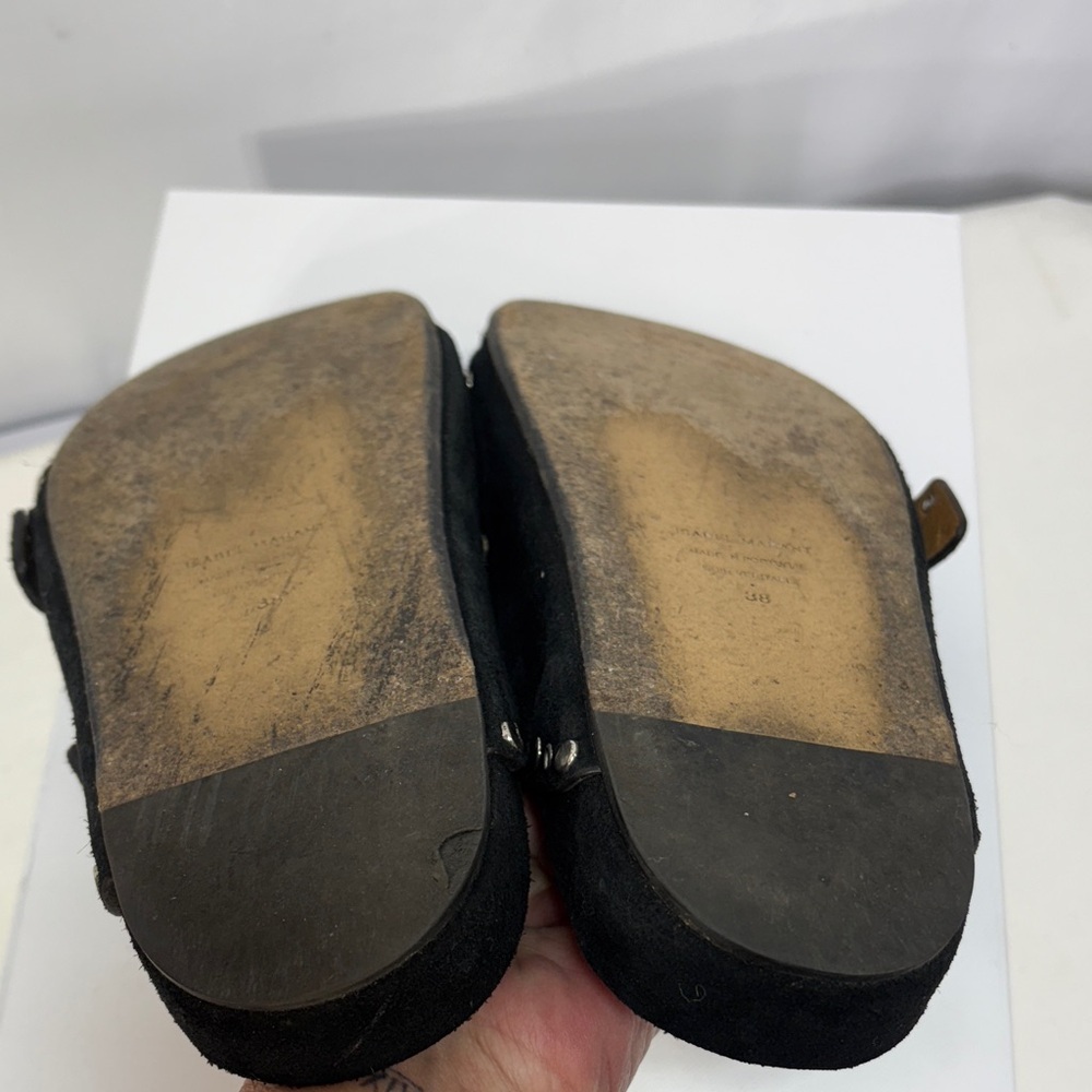 Isabel Marant Black suede Studded Sandals Lennyo: - Picture 5 of 13